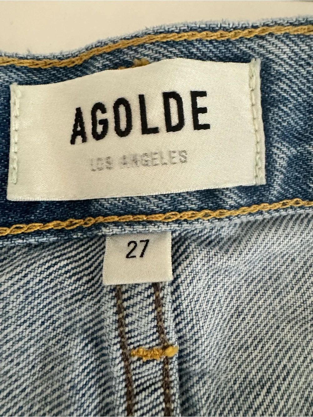 Agolde Parker Vintage Cut Off Short Swap Meet Blue Size 27
